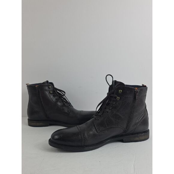 Ambitious Lace Up Leather Cap Toe Men\'s Ankle Boots Size EU 43. US 10 main image 14